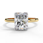 CushMod Moissanite Solitaire Diamond Sterling Silver Ring