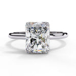 CushMod Moissanite Solitaire Diamond Sterling Silver Ring