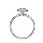 Emerald Diamond Solitaire Finger Ring