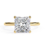 Square charm Solitaire Diamond Finger Ring