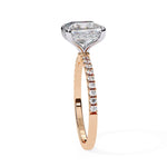 Round Square Diamond Finger Ring