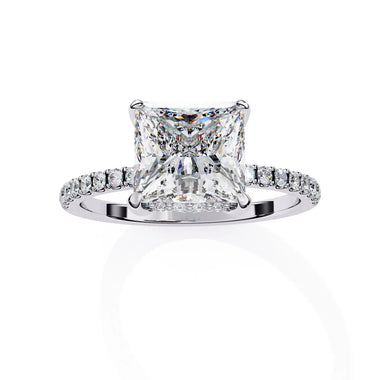 Round Square Diamond Finger Ring