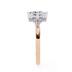 Princess Moissanite Solitaire Diamond Sterling Silver Ring