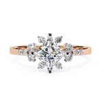 Princess Moissanite Solitaire Diamond Sterling Silver Ring