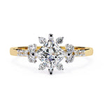 Princess Moissanite Solitaire Diamond Sterling Silver Ring