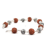 Rudraksha Bead Bracelet in Sterling Silver