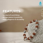 Rudraksha Bead Bracelet in Sterling Silver